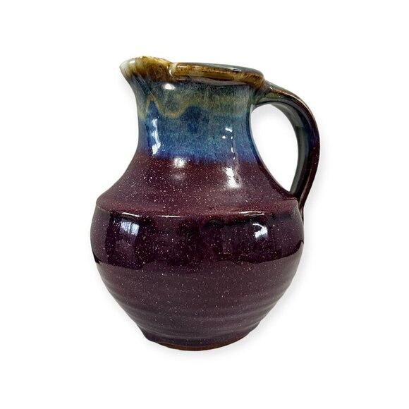 Old Studio Pottery Pitcher Glazed Large Artisan Handmade Wheel Thrown Art - Picture 8 of 11